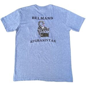 Lacoste Scorpion Helmand Afghanistan Embroidered Grey T-shirt